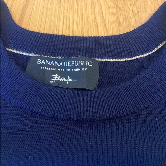 EUC Banana Republic Men’s Franco Italian Merino Wool Crewneck Sweater - Picture 2 of 5